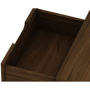 Manhattan Comfort Rockefeller Mid-Century Modern 2-Drawer Nightstand - Brown, Brown, hires