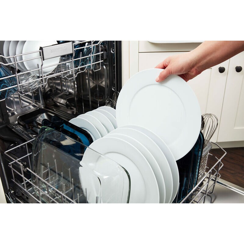 Maytag 24 in. Front Control Dishwasher with 50 dBa Sound Level & Pocket - White, White, hires