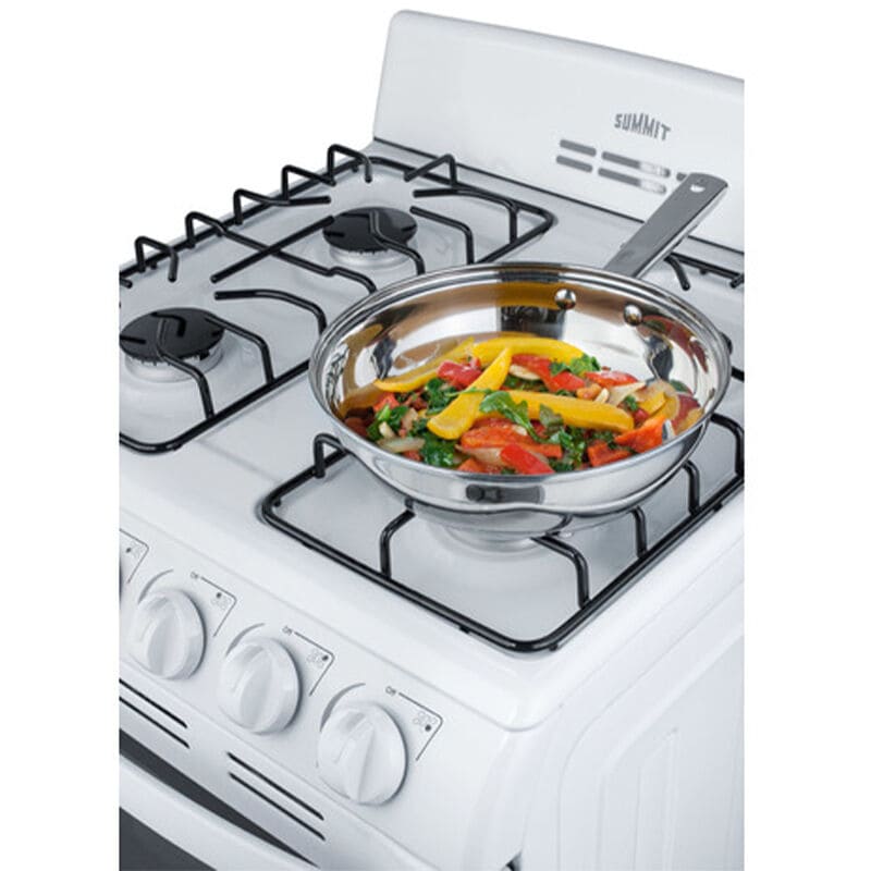 Summit 20 in. 2.3 cu. ft. Gas Range with 4 Sealed Burners - White, , hires