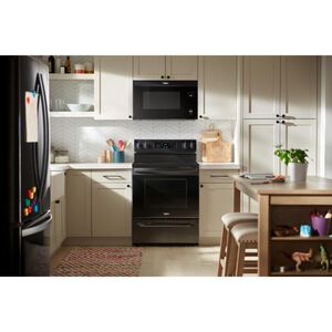 Whirlpool 30 in. 5.3 cu. ft. Air-Fry Standard Convection Electric Range with Radiant Burners - Black, , hires