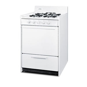 Summit 24 in. 2.9 cu. ft. Gas Range with Open Burners - White, , hires