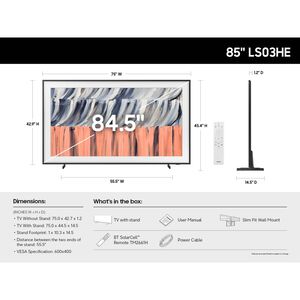 Samsung - 85" Class The Frame (LS03HE) QLED 4K UHD Smart Tizen TV, , hires