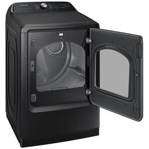 Samsung 27 in. 7.4 cu. ft. Smart Gas Dryer with Sensor Dry, Sanitize & Steam Cycle - Brushed Black, Brushed Black, hires