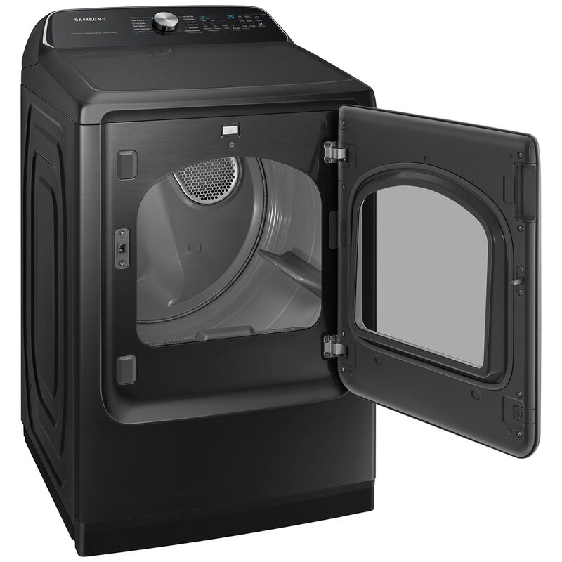 Samsung 27 in. 7.4 cu. ft. Smart Gas Dryer with Sensor Dry, Sanitize & Steam Cycle - Brushed Black, Brushed Black, hires