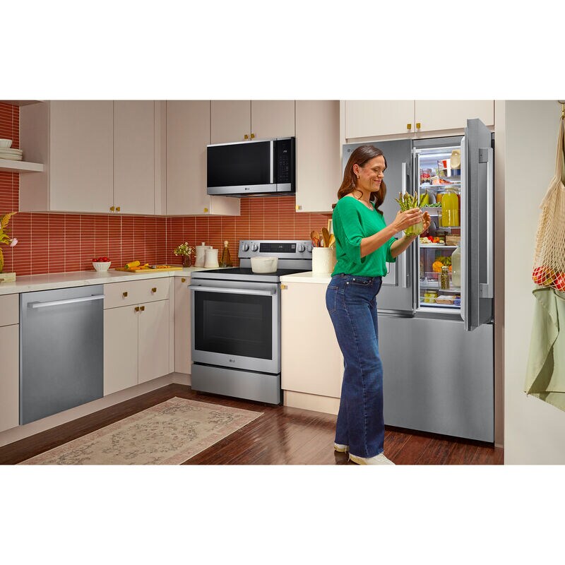 LG 24 in. Top Control Smart Dishwasher with 46 dBA Sound Level, 3rd Rack, QuadWash Pro & Dynamic Heat Dry - PrintProof Stainless Steel, , hires