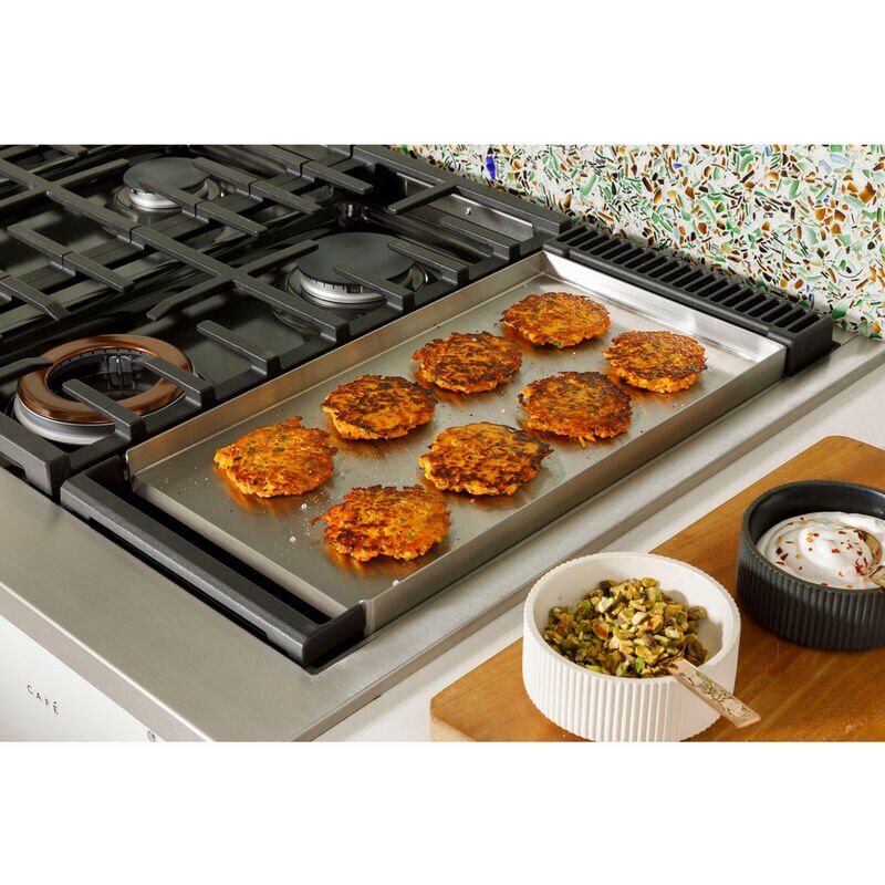 Cafe 48 in. 6-Burner Natural Gas Rangetop with Griddle, Simmer Burner & Power Burner - Stainless Steel, Stainless Steel, hires
