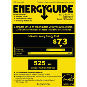 Beko 30 in. 16.0 cu. ft. Smart Counter Depth French Door Refrigerator with Ice Maker - Stainless Steel, , hires