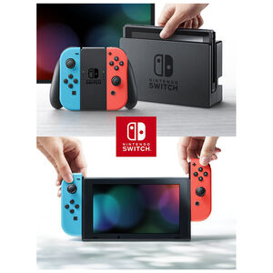 Nintendo Switch with Neon Blue and Neon Red Joy-Con, , hires