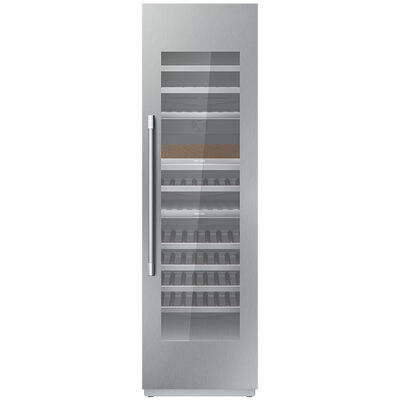 Thermador Freedom Collection 24 in. Built-in Smart Wine Cooler with Wood Racks, Multi-Temperature Zones & 92 Bottle Capacity - Custom Panel Ready | T24IW905SP