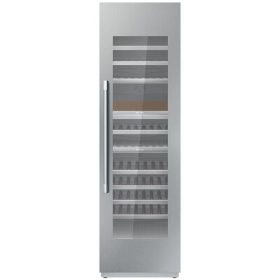 Thermador Freedom Collection 24 in. Full-Size Built-In Smart Wine Cooler with 92 Bottle Capacity, Triple Temperature Zones & Digital Control - Custom Panel Ready | T24IW905SP