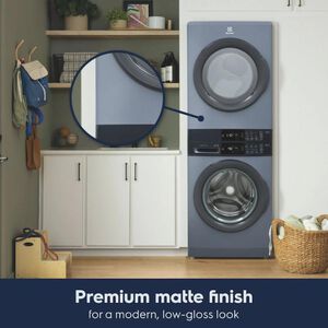 Electrolux 27 in. 4.4 cu. ft. Gas Front Load Laundry Tower with LuxCare Wash & Moisture Sensor Dry - Denim Blue, , hires