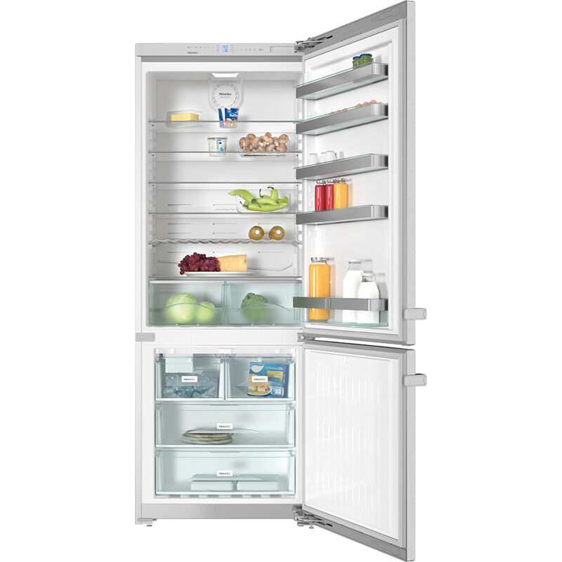 Miele 30 in. 16.0 cu. ft. Bottom Freezer Refrigerator with Ice Maker - Stainless Steel, , hires