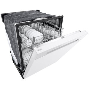 LG 24 in. Built-In Dishwasher with Front Control, 52 dBA Sound Level, 15 Place Settings & 5 Wash Cycles - White, , hires