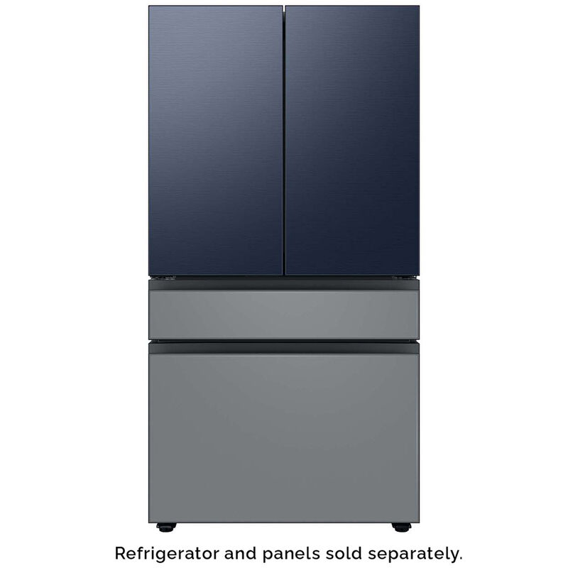 Samsung BESPOKE 4-Door French Door Top Panel for Refrigerators - Navy Steel, , hires