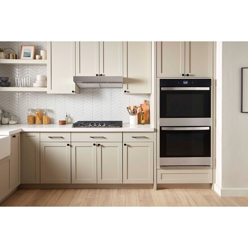 Whirlpool 30 in. 10 cu. ft. Smart Top Control Electric Double Wall Oven with Standard Convection - Fingerprint Resistant Stainless, Fingerprint Resistant Stainless, hires