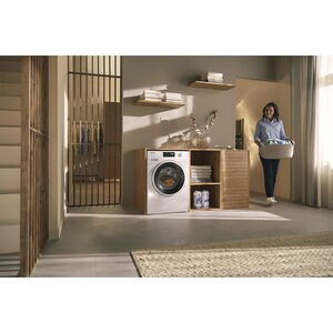 Miele TwinDos 24 in. 2.2 cu. ft. Smart Stackable Front Load Washer with Sanitize & Steam Cycle - Lotus White, , hires