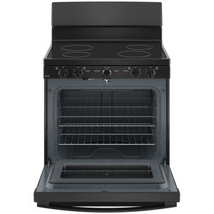 GE 30 in. 5 cu. ft. Electric Range with Smoothtop Burners - Black, , hires