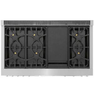 Thermador Pro Grand Professional Series 48 in. 6.5 cu. ft. Smart True European Convection Steam Double Oven Dual Fuel Range with 6 Sealed Burners & Griddle - Stainless Steel, , hires
