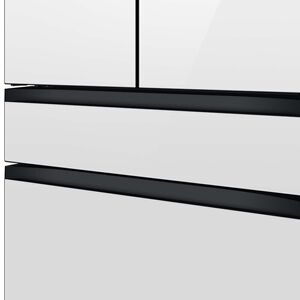 Samsung Bespoke 36 in. 28.8 cu. ft. Smart 4-Door French Door Refrigerator with Internal Water Dispenser - White Glass, White Glass, hires