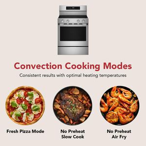 KitchenAid 30 in. 5.3 cu. ft. Smart Air-Fry True European Convection Electric Range with Radiant Burners - Fingerprint Resistant Stainless Steel, , hires