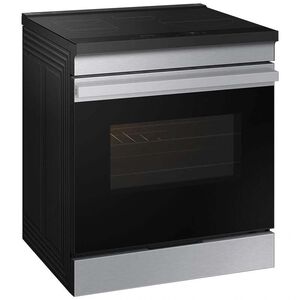 Samsung Bespoke 30 in. 6.3 cu. ft. Smart Air Fry Standard Convection Slide-In Electric Range with 4 Induction Burners - Stainless Steel, , hires