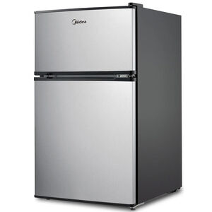 Midea 19 in. 3.1 cu. ft. Mini Fridge with Top Freezer - Stainless Steel, Stainless Steel, hires