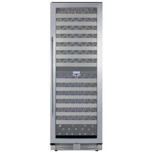 Summit 24 in. Wine Cooler with Wire Racks, Dual Temperature Zones & 163 Bottle Capacity - Stainless Steel, , hires