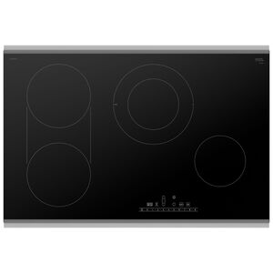 Bosch 800 Series 30 in. 4-Burner Electric Cooktop with - Black with Stainless Steel, , hires
