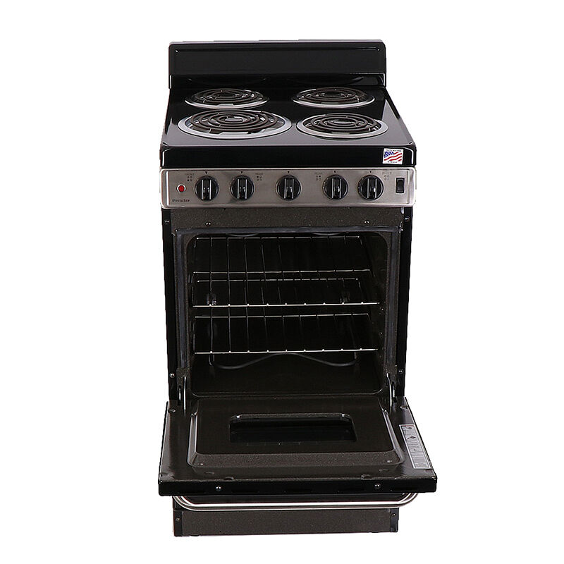 Premier 20 in. 2.4 cu. ft. Oven Freestanding Electric Range with 5 Coil Burners - White, , hires