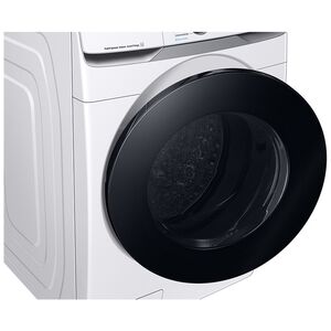 Samsung 27 in. 4.5 cu. ft. Smart Stackable Front Load Washer with Super Speed Wash, Sanitize & Steam Wash Cycle - White, White, hires