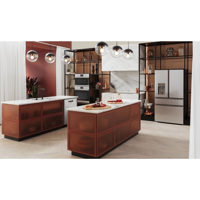 Cafe 30 in. 5 cu. ft. Smart Electric Single Wall Oven with True European Convection - Platinum Glass, Platinum Glass, hires