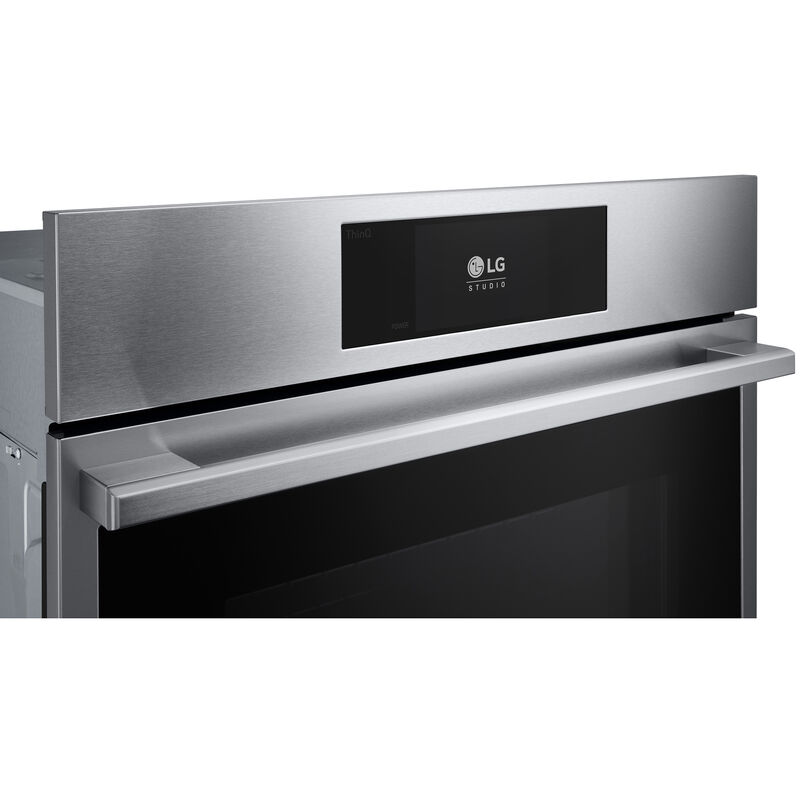LG Studio 30" 4.7 Cu. Ft. Electric Smart Wall Oven with True European Convection & Self Clean - Stainless Steel, , hires