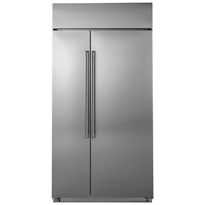 Cafe 42 in. 25.1 cu. ft. Built-In Smart Counter Depth Side-by-Side Refrigerator - Stainless Steel | CSB42WP2NS1