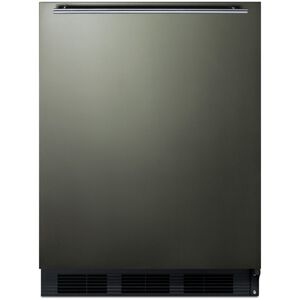 Summit 24 in. 5.1 cu. ft. Undercounter Refrigerator - Black Stainless Steel, , hires
