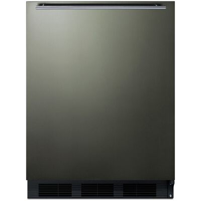 Summit 24 in. 5.1 cu. ft. Undercounter Refrigerator - Black Stainless Steel | CT663BKBIH5