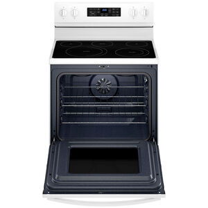 Whirlpool 30 in. 5.3 cu. ft. Air Fry Standard Convection Electric Range with Radiant Burners - White, , hires