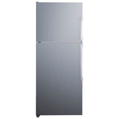 Summit 28 in. 13.6 cu. ft. Counter Depth Left-Hinged Top Freezer Refrigerator - Stainless Steel | FF1513SSLHD