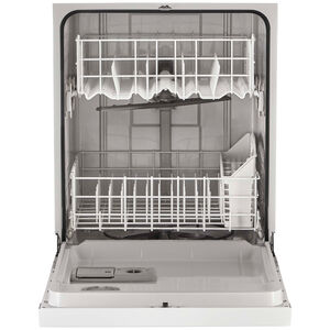 Whirlpool 24 in. Front Control Dishwasher with 59 dBa Sound Level & Pocket - White, White, hires
