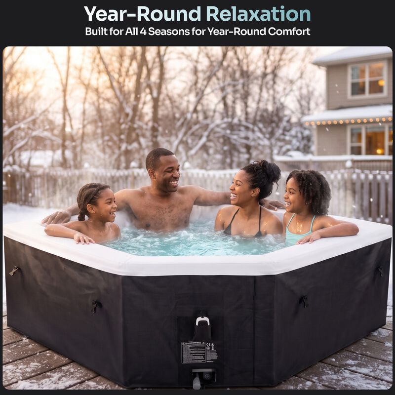 EZLIFE Cabo 4-5 Person Corner Cut Eco Foam Hot Tub, , hires