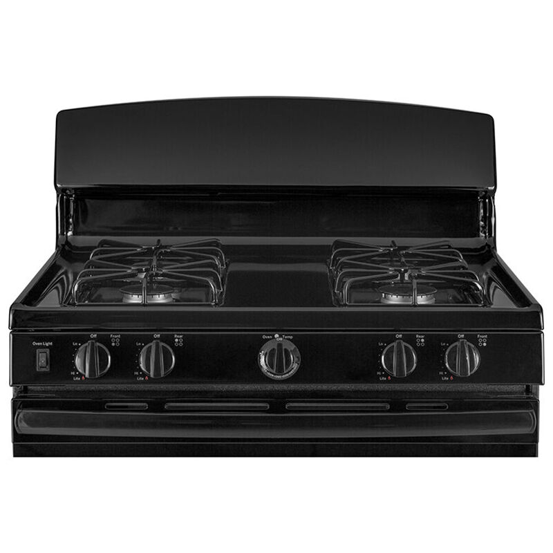 GE 30 in. 4.8 cu. ft. Gas Range with 4 Sealed Burners - Black, Black, hires
