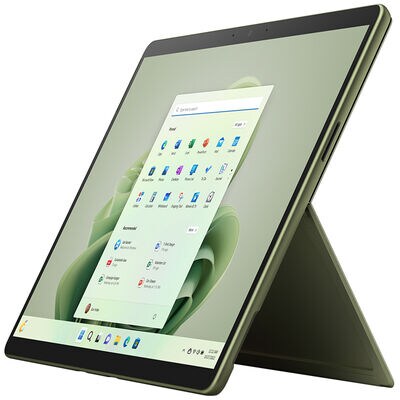 Microsoft Surface Pro 9 13 in. 2-in-1 Touchscreen Notebook with Intel Core i5-1245U, 12th Gen, 3.3 GHz CPU, Intel Iris Xe GPU, 8 GB RAM, 256 GB SSD, up to 15.5 Hrs. of Battery Life & Windows 11 Home - Forest | QEZ-00052