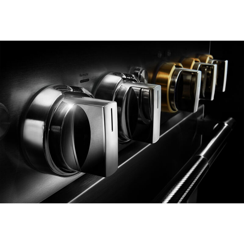 JennAir Rise Series 36 in. 5.1 cu. ft. Smart True European Convection Dual Fuel Range with 4 Sealed Burners & Grill - Stainless Steel, , hires