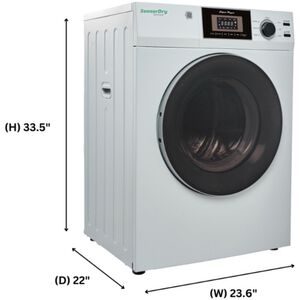 Equator Premium Compact 24 in. 3.1 cu. ft. Stackable Electric Dryer with Sensor Dry & Sanitize Cycle - White, , hires