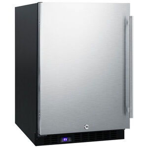 Summit 24 in. 4.7 cu. ft. Upright Compact Freezer with Adjustable Shelves & Digital Control - Stainless Steel, , hires