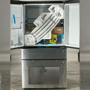 GE Profile 36 in. 28.7 cu. ft. Smart 4-Door French Door Refrigerator with Internal Water Dispenser - Fingerprint Resistant Stainless (Open Box Excellent Condition), , hires