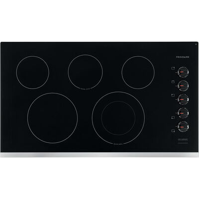 Frigidaire 36 in. Electric Cooktop with 5 Smoothtop Burners - Stainless Steel | FFEC3625US
