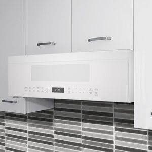 GE 30 in. 1.2 cu. ft. 1000W Low Profile Over-the-Range Microwave with 400 CFM & Sensor Cooking - White, , hires