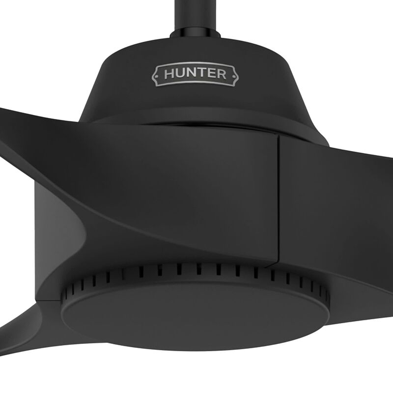 Hunter 60 in. Mosley Energy Star Damp Rated Ceiling Fan and Wall Control - Matte Black, , hires