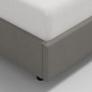 Skyline Furniture Linen Fabric Upholstered King Size Wingback Bed - Grey, , hires