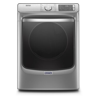 Maytag 27 in. 7.3 cu. ft. Smart Stackable Electric Dryer with Extra Power Button, Industry-Exclusive Extra Moisture Sensor, Sanitize & Steam Cycle - Metallic Slate | MED8630HC